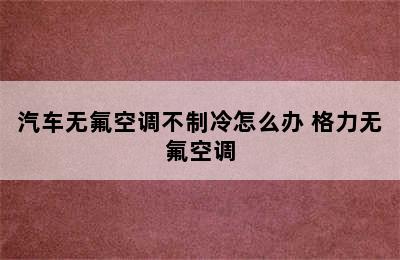 汽车无氟空调不制冷怎么办 格力无氟空调